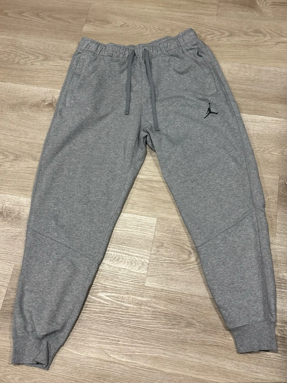 Nike Air Jordan Jogger Pants Mens Medium Gray Sport Crossover Fleece Dri Fit